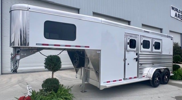 2026 Cimarron - Stock Combo -  3 Horse Slant Load Gooseneck Horse Trailer