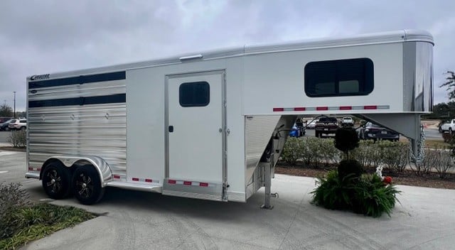 2026 Cimarron - Stock Combo -  3 Horse Slant Load Gooseneck 