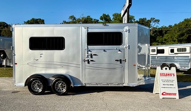 2026 Frontier - with Side Ramp -  2 Horse Straight Load Bumperpull Horse Trailer