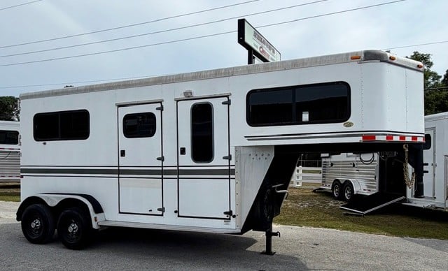 2001 Sundowner Warmblood   2 Horse Straight Load Gooseneck Horse Trailer SOLD!!! 