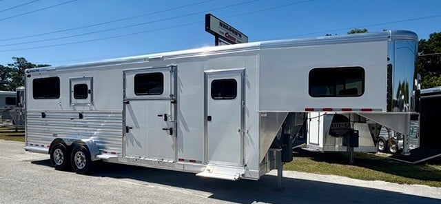 2027 Cimarron WARMBLOOD - 2+1 -  3 Horse Straight Load Gooseneck Horse Trailer