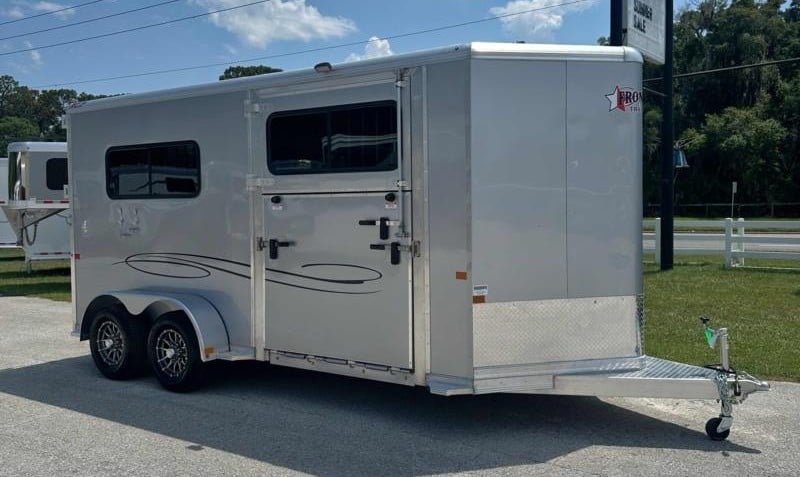 2027 Frontier   2 Horse Straight Load Bumperpull Horse Trailer