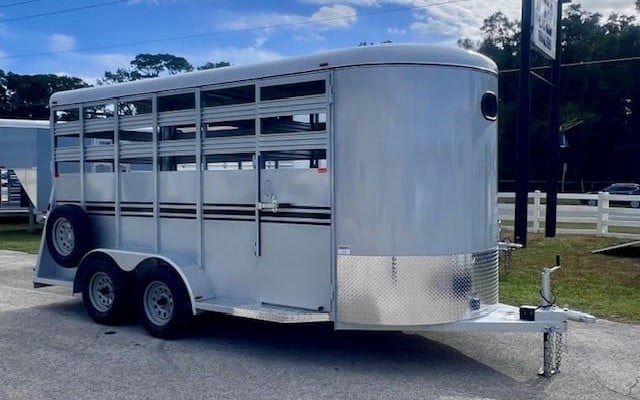 2025 Bee 16' Livestock - Silver - Bumperpull 