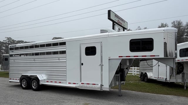 2025 Cimarron 24' Stock Combo  5 Horse Slant Load Gooseneck  SOLD!!! 