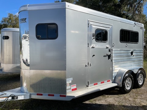 2022 Cimarron 7’6’ tall x 7’ wide  2 Horse Straight Load Bumperpull Horse Trailer SOLD!!! 
