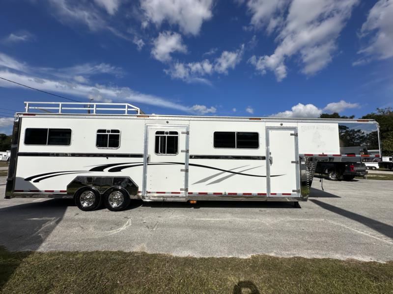 2008 Select Trailers Head to Head - White -  6 Horse Straight Load Gooseneck Horse Trailer SOLD!!! 