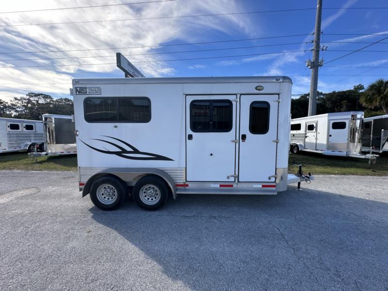 2022 Shadow - White -  2 Horse Straight Load Bumperpull Horse Trailer SOLD!!! 